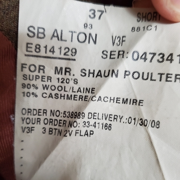 J.P Tilford wool/cashmere Jacket 37 - Picture 3 of 3